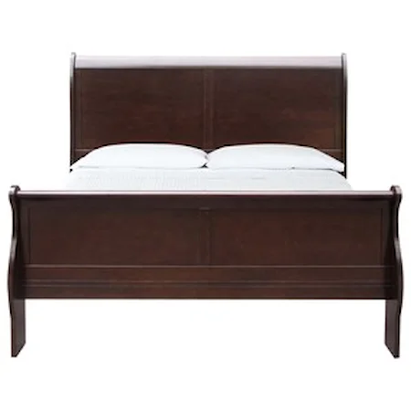 Louis Philippe Style Queen Sleigh Bed